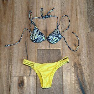 Sofia by VIX Bikini String Top & Scrunch Bottoms With Branding Hardware